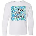 thumbnail image 3 of Inktastic 100 Days of School Stars in Blue Long Sleeve Youth T-Shirt, 3 of 5