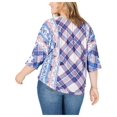 thumbnail image 2 of Style & Co. Womens Plus Button-Up Front Tie Tops, Natural, 0X, 2 of 2