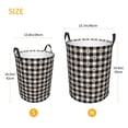 thumbnail image 3 of Sikiie Black Plaid Heart Print Round Dirty Clothes Basket, Waterproof Standing Foldable Storage Basket, for Laundry Room, Bedroom, Bathroom Storage-Small, 3 of 6