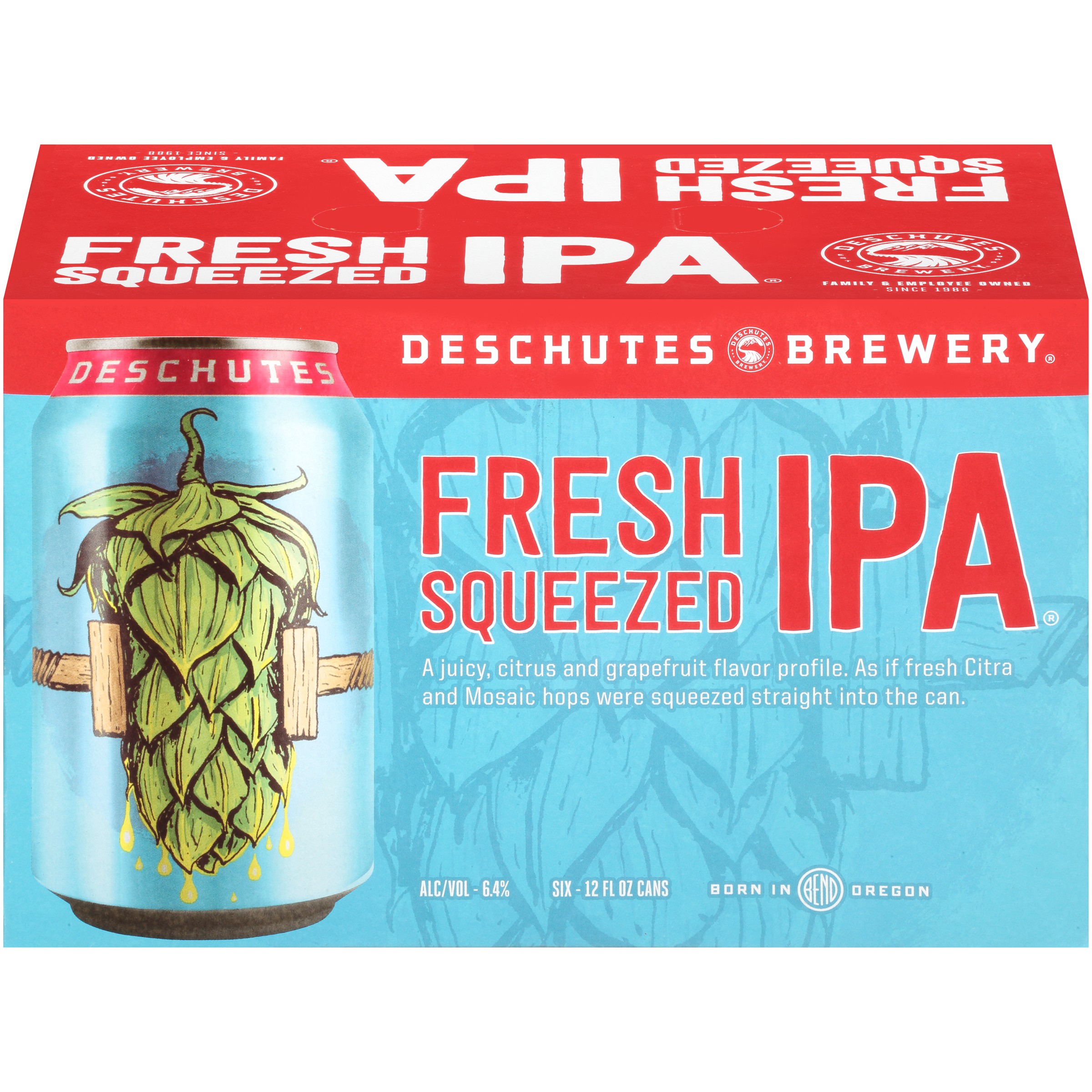 Deschutes Brewery® Fresh Squeezed IPA® Beer 6 pack 12 fl. oz. Cans