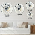 thumbnail image 4 of Designart 'White Stained Glass Floral Art ' Modern wall clock, 4 of 4