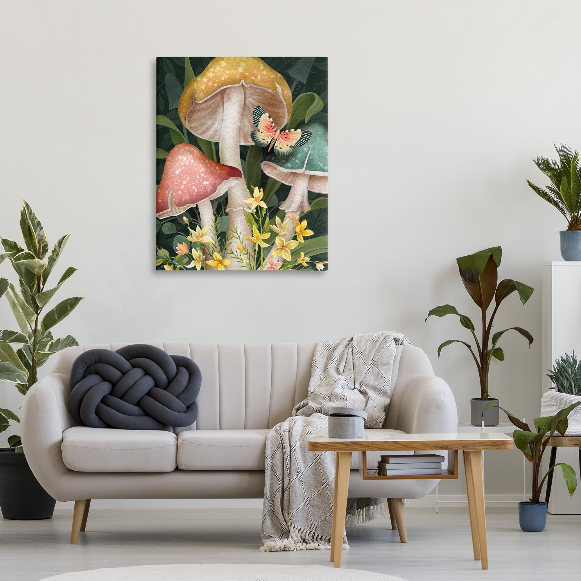 Stupell Industries Midnight Garden Mushrooms Canvas Wall Art, design by Nicole Tamarin