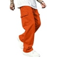 thumbnail image 2 of Evdexr Cargo Sweatpants Mens Baggy Drawstring Pants with Multiple Pockets Winter Fall Casual Work Joggers Wide Leg Straight Breathable Trousers M, 2 of 8