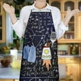 thumbnail image 6 of Math Equations Space Rocket Blue Pattern Apron-Garden Aprons for Women with Pockets-Cotton Linen Waterproof Kitchen Cooking Gardening Aprons Adjustable for Kitchen,Cooking,BBQ and Salon 33x27 Inch, 6 of 7
