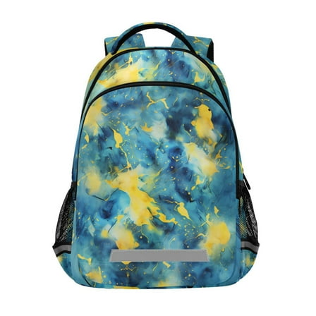 ALAZA Blue and Yellow Backpack Elementary School Bag Bookbag Travel Rucksack