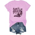 thumbnail image 3 of JYLPZYR Short Sleeve Shirts for Women Cute But Feral Funny Shirt Cute But Feral Funny Shirts Cute But Feral Funny Tshirt Cute But Funny T Shirt (Pink,XL), 3 of 8