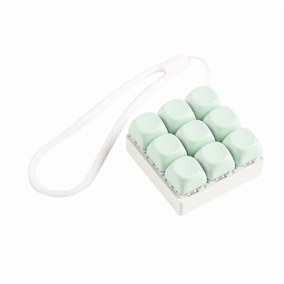 Mini 9 Key Keyboards Clicks Toy Keychain Mechanical Switches Tester For Training And Travel Companion