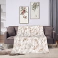 thumbnail image 1 of ZNDUO Retro Rose White Pattern Throw Blanket, Lightweight Cozy Soft Throw Blanket for Couch, 50"x40" Throw Blankets for Bed, 1 of 8