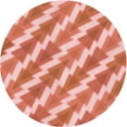 thumbnail image 1 of Ahgly Company Machine Washable Indoor Round Transitional Orange Red Orange Area Rugs, 5' Round, 1 of 7