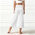 thumbnail image 6 of Oiyii Girls Summer Pants Solid Pleated Waist Wide Leg Boggy Cropped Pants, Sizes 5-14Y, 6 of 8