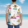 thumbnail image 6 of Goofa Yoga Dogs Poses Hawaiian Shirt for Men, Unisex Summer Beach Casual Short Sleeve Button Down Shirts,Aloha Tropical Floral print shirt-XX-Large, 6 of 9