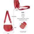 thumbnail image 3 of SQDWYGUO Spacious Nylon Crossbody Bag Bum Bag Handbags Wallets Purses Trendy Shoulder Bag for Women,Red,1, 3 of 6