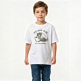 thumbnail image 2 of Boys Graphic T-Shirt Funny Wolf Homework School Kids Tees 100% Cotton Short Sleeve Tops Ages 4-13Y, 2 of 4