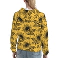 thumbnail image 7 of Cauagu Autumn Sunflower for Women's Hooded Sweatshirts Pullover Hoodie for Women Fall Workout Sweat Long Sleeve Preppy Sweatshirts-Small, 7 of 7