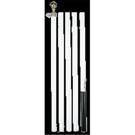 18 ft. White Steel Pole