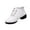White, variant on Fesfesfes Womens Shoes Womens Lace Trimmed Round Toe Soft Sole Thick Heeled Shoes 4.5(35)