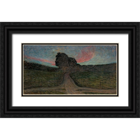 Jansson, Eugene [32, 19] Black Ornate Wood Framed with Double Matting Museum Art Print Titled - Evening Mood-Lidingo