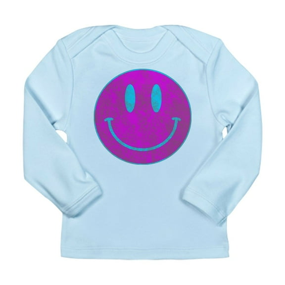 CafePress - Happy FACE Turq EYES Long Sleeve T Shirt - Long Sleeve Infant T-Shirt