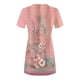 thumbnail image 4 of Puntoco Vestido De Cuello Redondo De Manga Corta Estampado Informal De Moda De Verano Para Mujer Rosa L,Regalos Para Mujer Joven, 4 of 4