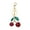 C, variant on HUANLEDASH Keychain Bag Charm with Golden Shimmering Resin Cherries Hypoallergenic Steel Key Pendant Bag Wallet Accessory