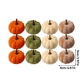 thumbnail image 2 of NKOOGH Velvet Pumpkin Ornaments Set of 12 for Fall Table Centerpiece and Thanksgiving Halloween Decor,1 Set, 2 of 5