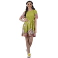 thumbnail image 2 of Moomaya Printed Moss Georgette Dresses Women A-Line Tunic With Drawstring Belt, 2 of 4