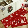 thumbnail image 3 of BOBOMOTI Set of 2 Christmas Kitchen Rugs Christmas Mats Long Strip Doormat for Floor Bathroom Living Room Doorway Christmas Decorations Clearance, 3 of 6