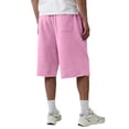thumbnail image 6 of Hsovts Men's Baggy Sweat Shorts 2026 Fleece Cotton Y2k Shorts Casual Under Knee Shorts Raw Hem Gym Shorts with Pockets Pink 2XL, 6 of 6