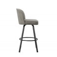 thumbnail image 2 of Steve Silver Anaheim Gray Metal 30" Swivel Bar Chair, 2 of 5