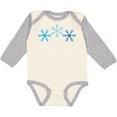thumbnail image 3 of Inktastic Snowflakes Winter Christmas Gift Boys or Girls Long Sleeve Baby Bodysuit, 3 of 5