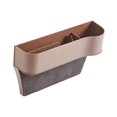 thumbnail image 2 of Organizador para espacio de asiento de coche, caja de almacenamiento con portavasos, organizador entre asientos, accesorios de Interior de coche, orga marrón, 2 of 8