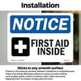 thumbnail image 3 of First Aid Inside With Symbol OSHA Notice Vinyl Decal Label 5 Inch x 3.5 Inch - 10 Pack, 3 of 6
