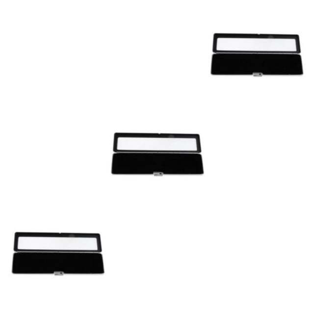 maskred Metal Jewlery Case Display Box Organizer Storage for Diamond Silver 3Set