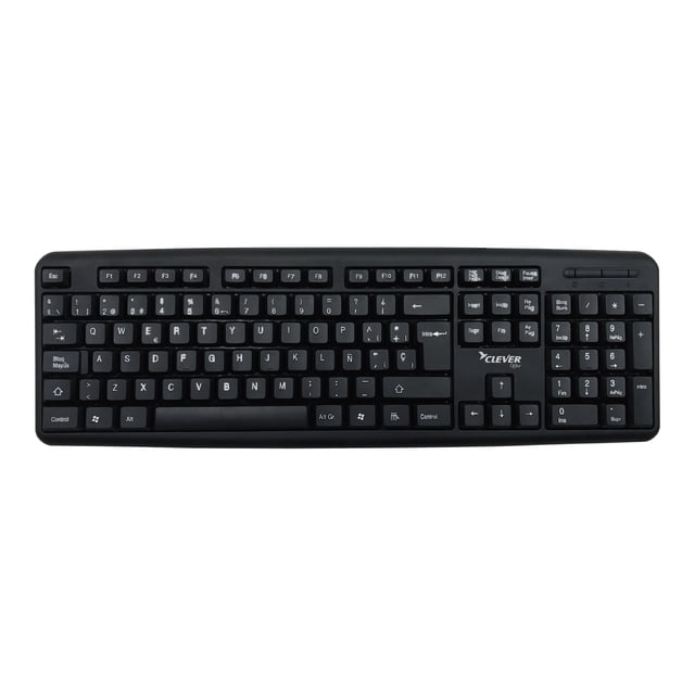 Teclado Alámbrico Clever Office Cf-KBU400 USB Negro Español