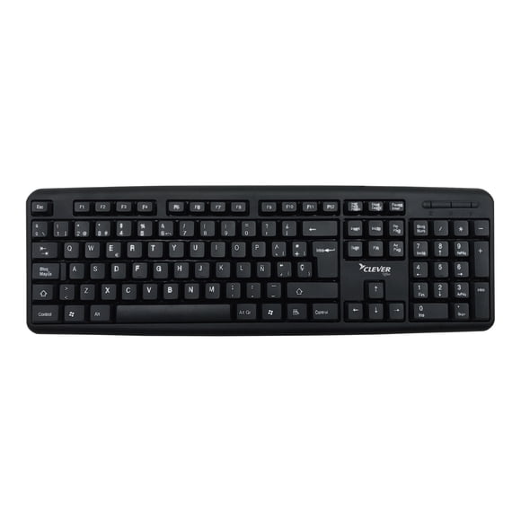Teclado Alámbrico Clever Office Cf-KBU400 USB Negro Español