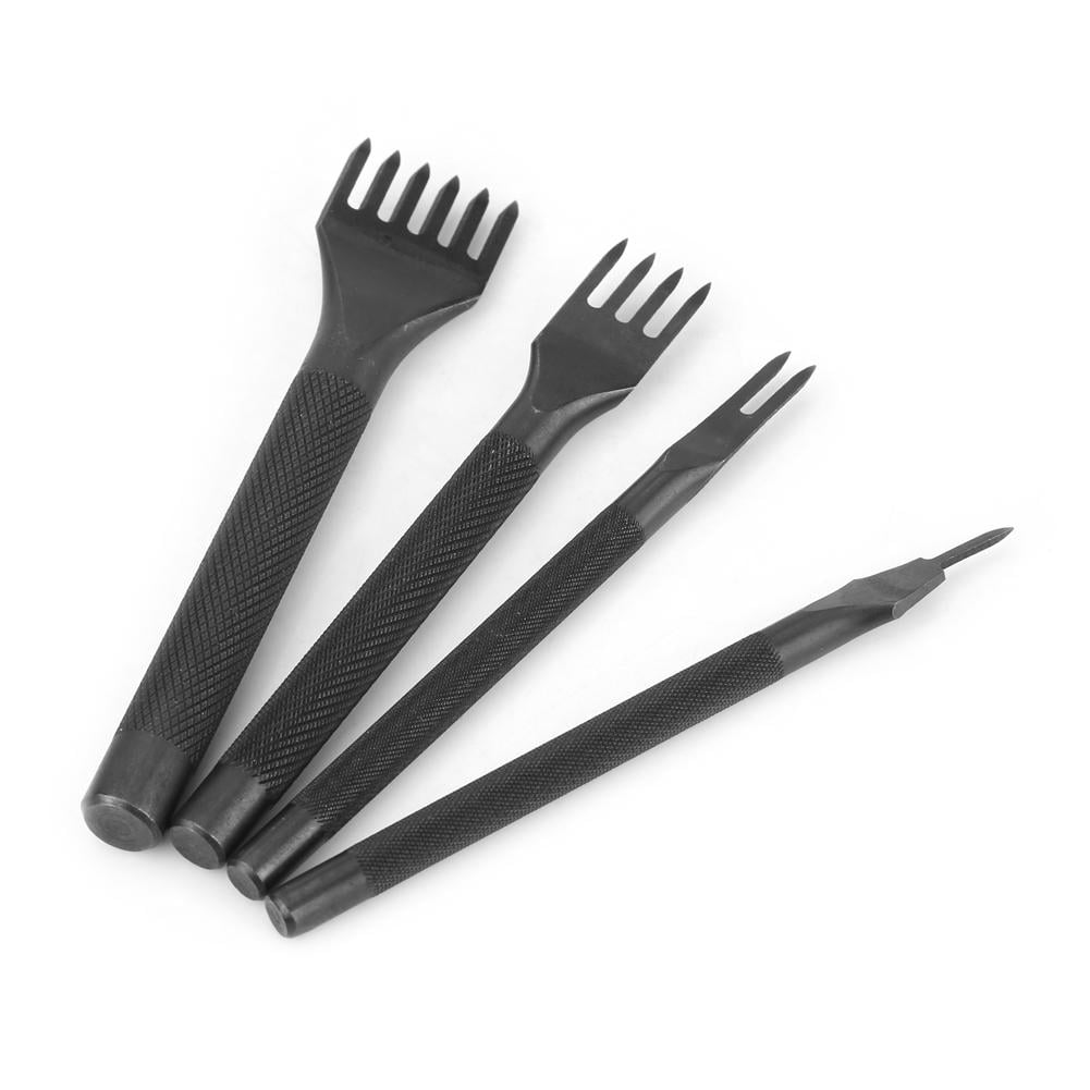 FAGINEY Leather Stitching Punch,4 pcs/set DIY Leather Hole Punch