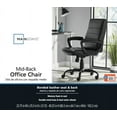 Mainstays Bonded Leather MidBack Manager's Office Chair, Black