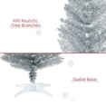 thumbnail image 6 of 7FT Decorated Christmas Tree, Pencil Christmas Tree with 499 Realistic Branch Tips and Plastic Stand, Silver, 6 of 6