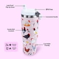thumbnail image 2 of 30 oz Tumbler with Handle Flip Straw Leak Proof - Chicken and Rooster Design 30oz Tumbler Travel Coffee Mug with Handle - Birthday Gifts for Women Chicken Lovers 30 Ounce Stainless Steel Cup, 2 of 4