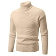 thumbnail image 1 of Chandail Col Roulé pour Hommes, Chandail Ample en Tricot, Design Floral Décontracté, Confortable pour l'Hiver, 1 of 4
