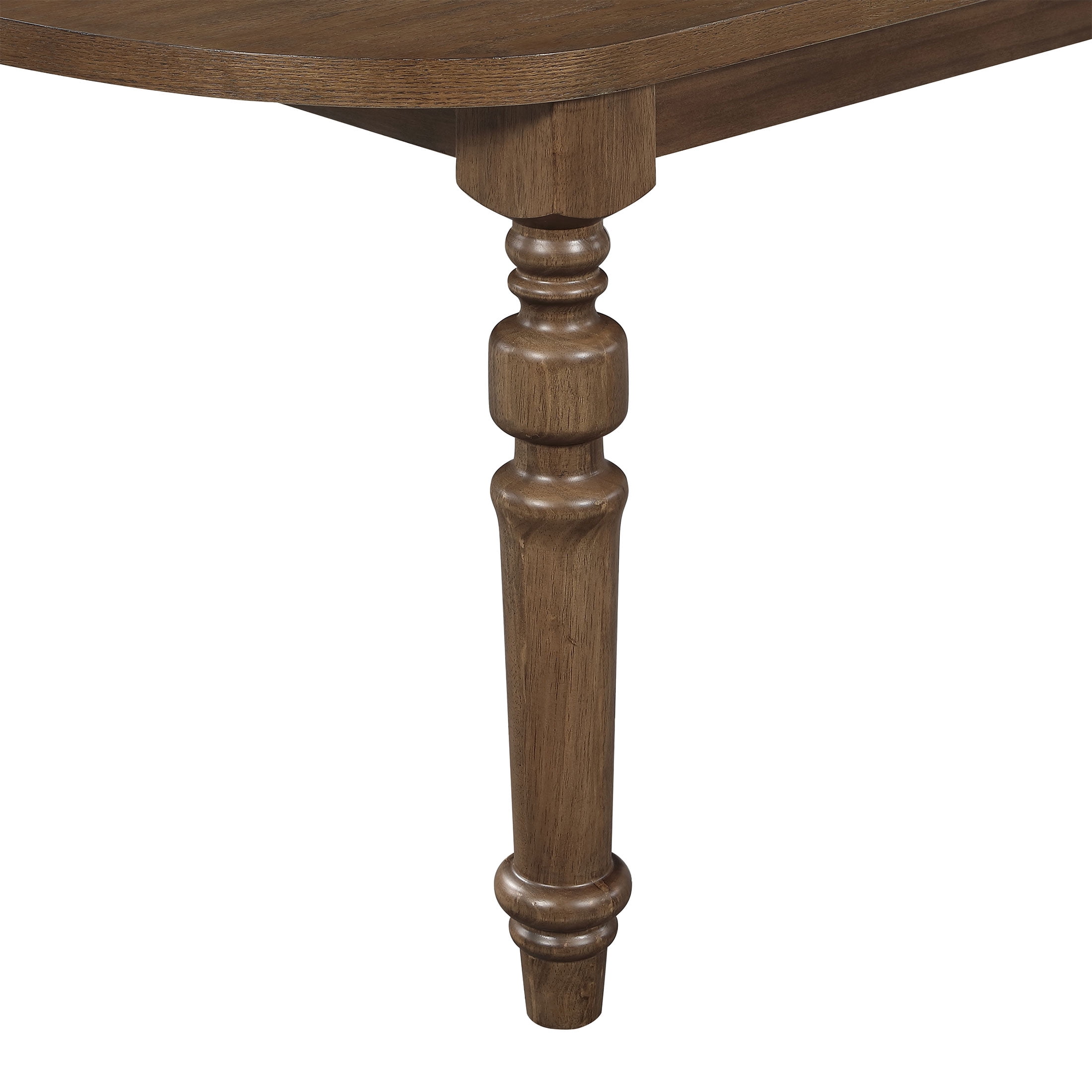 My Texas House Adler Extended Oval Dining Table, Comfortably Seats 6, Provincial Brown