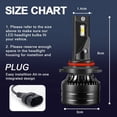 thumbnail image 2 of For Chevy C1500 2500 3500 1990-98 6000K LED Headlight Bulbs Hi Lo Beam Combo Kit, 2 of 11