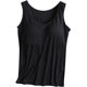 thumbnail image 2 of ZHAOCHENG Camisolas con sujetador incorporado Camisolas y tops acolchados para mujer 2024 Camisolas con sujetador incorporado Camisolas de talla grande Camisetas básicas, 2 of 3