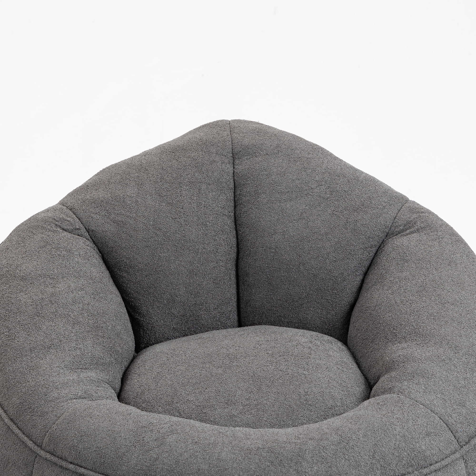 Bean Bag Chair With Footrest,Oversize Lazy Sofa Set with Ottoman,Upholstered Accent Chair Armchair for Adults & Kids,Gray
