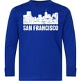 thumbnail image 3 of Inktastic San Francisco Skyline with Grunge Long Sleeve Youth T-Shirt, 3 of 5