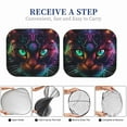 thumbnail image 5 of Kdxio Futuristic Cat Warrior Print 2-Piece Sun Shade Front Windshield - Foldable Car Front Window Sunshades for Most Sedans SUV Truck, 5 of 6