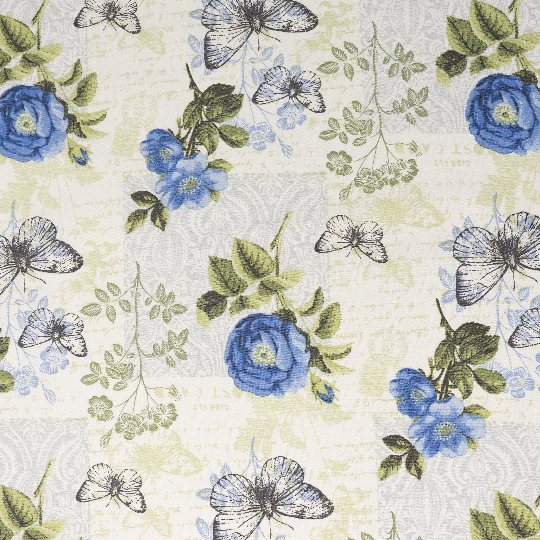Waverly Inspirations 1 Yard Cut 100% Cotton Prints Fabric, Rose Province, 44" Wide for Quilting & Sewing