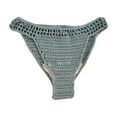 thumbnail image 4 of UJNDER Swimsuit Bottoms for Women Crochet Bikini Shorts Knitted with for Summer Beach Wear High Waisted Bikini Bottoms Green_004 M, 4 of 5