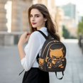 thumbnail image 6 of JIALIOU Mini Backpack Purse for Women Quilted Casual Daypack Small Travel Shoulder Bag, Angry Cat Playing Guitar, 6 of 7