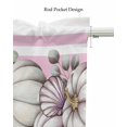 thumbnail image 5 of Pink Pumpkins Fall Kitchen Valances for Windows Farmhouse Linen Window Valance Curtain for Living Room Window Treatment Thanksgiving Starfish Autumn Leaves Valance Rod Pocket Topper, 42 x 18 Inch, 5 of 6